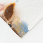 Sweet Babyface Fuzzy Kalf Portret Fleece Deken (Hoek)