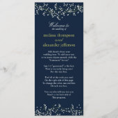 Sweet Baby's Breath bruiloft programma Programmakaart (Voorkant)