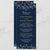 Sweet Baby's Breath bruiloft programma Programmakaart (Voorkant / Achterkant)