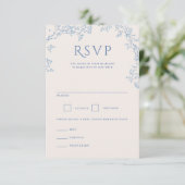 Sweet Baby's Breath bruiloft RSVP Kaartje (Staand voorkant)