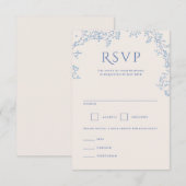 Sweet Baby's Breath bruiloft RSVP Kaartje (Voorkant / Achterkant)