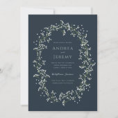 Sweet Baby's Breath Wedding Invite Kaart (Voorkant)