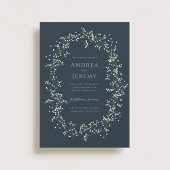 Sweet Baby's Breath Wedding Invite Kaart