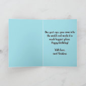 Sweet Baby's Pink Balloons 1st Birthday Greeting Kaart (Binnen)