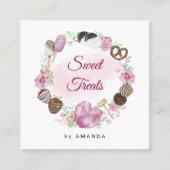 Sweet Bakery Bedankt Vierkante Visitekaartje (Voorkant)