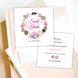 Sweet Bakery Bedankt Vierkante Visitekaartje