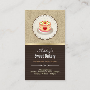 Sweet Bakery Boutique - Cakes Pudding Jelly Pastry Visitekaartje
