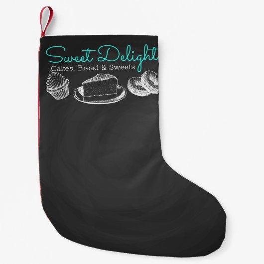 Sweet Bakery Chalkboard Professional Kleine Kerstsok (Voorkant)