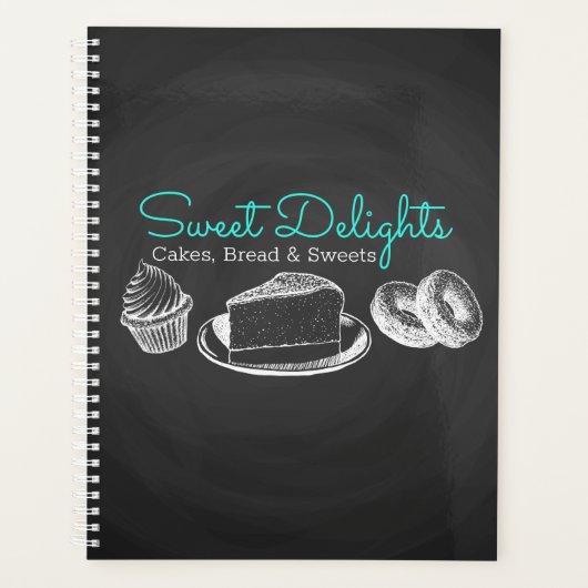 Sweet Bakery Chalkboard zaken Planner (Voorkant)