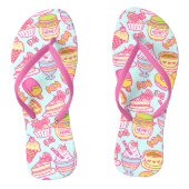 Sweet Bakery en Drinken Blauwe Teenslippers (Voetbed)