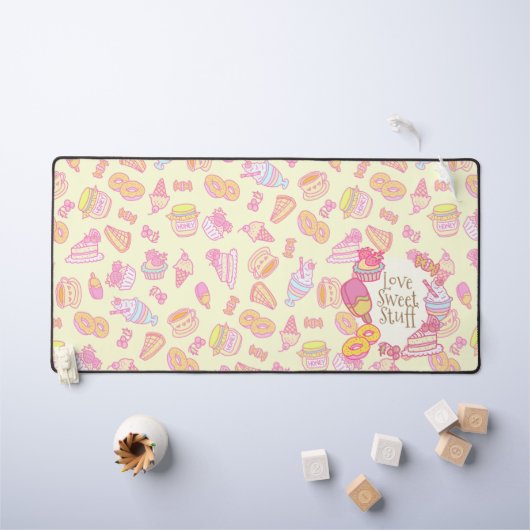 Sweet Bakery en Drinken Geel Bureaumat (Kindertafel)