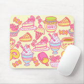 Sweet Bakery en Drinken Geel Muismat (Met muis)