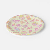 Sweet Bakery en Drinken Geel Papieren Bordje (Gekanteld)