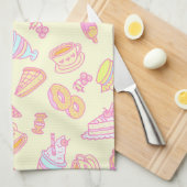 Sweet Bakery en Drinken Geel Theedoek (Quarter Fold)