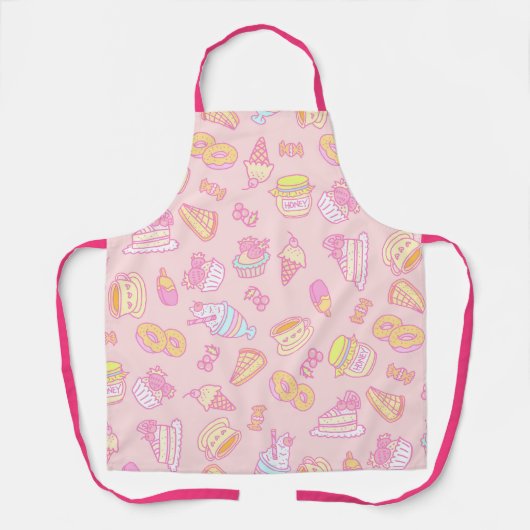 Sweet Bakery en Drinken Peach Schort (Voorkant)