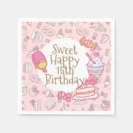 Sweet Bakery en Drinken Peach Servet