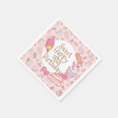 Sweet Bakery en Drinken Peach Servet (Hoek)