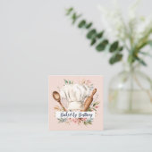 Sweet Bakery Pastry Chef Soft Pastel Visitekaartje (Staand voorkant)