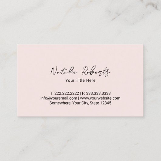 Sweet Bakery Schattige Cupcakes Blush Roze Visitekaartje (Achterkant)