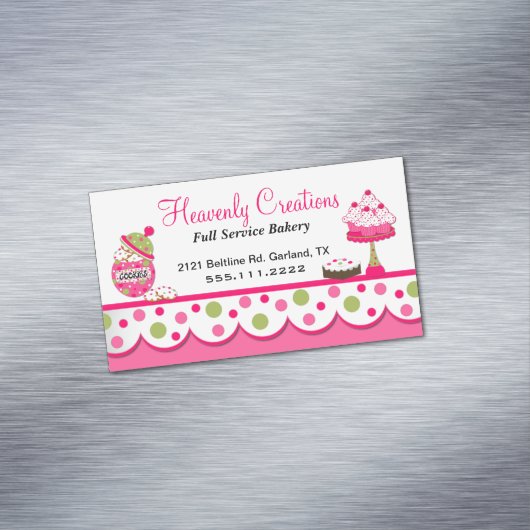 Sweet Bakery Shop Business Magnet Magnetisch Visitekaartje (Voorbeeld)