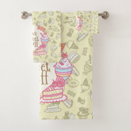 Sweet Bakkerij en Drinken Groen Bad Handdoek