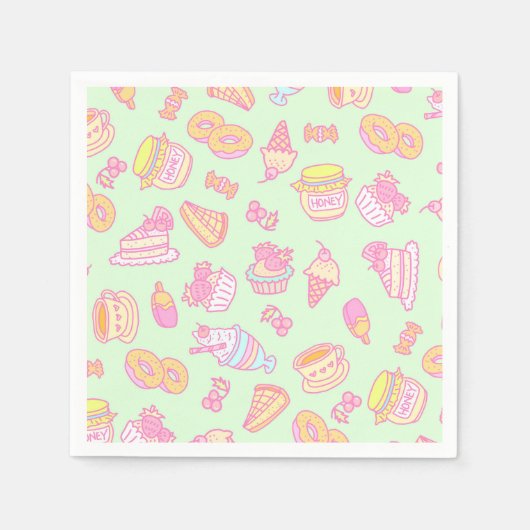 Sweet Bakkerij en Drinken Groen Servet (Voorkant)