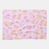 Sweet Bakkerij en Drinken Roze Theedoek (Horizontaal)