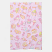 Sweet Bakkerij en Drinken Roze Theedoek (Verticaal)