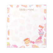 Sweet Bakkerij en Drinken Wit Notitieblok (Voorkant)