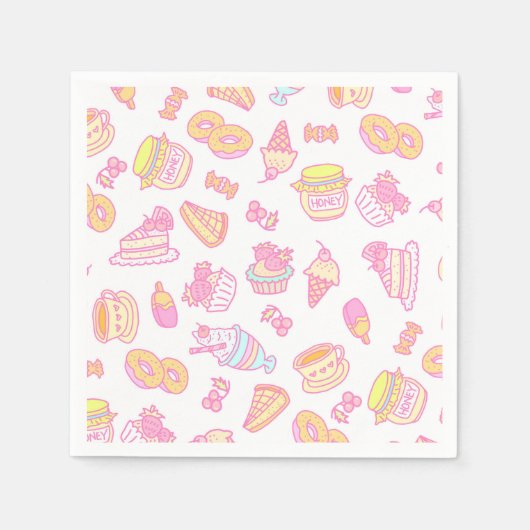 Sweet Bakkerij en Drinken Wit Servet (Voorkant)