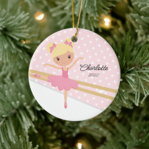 Sweet Ballerina Ballet Dance kerstkeramische orn Keramisch Ornament