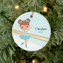 Sweet Ballerina Ballet Dance kerstkeramische orn