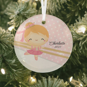 Sweet Ballerina Ballet Dance Kerstmis Glas Ornament