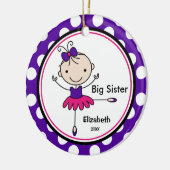 Sweet Ballerina Big Sister kerstversiering Keramisch Ornament (Links)