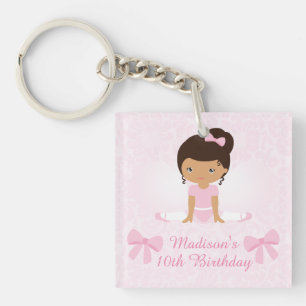 Sweet Ballerina Birthday Party - Gepersonaliseerd Sleutelhanger