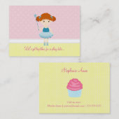 Sweet Ballerina Cupcake Celebration Contactkaartje (Voorkant / Achterkant)