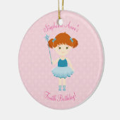 Sweet Ballerina Cupcake Celebration Keramisch Ornament (Links)