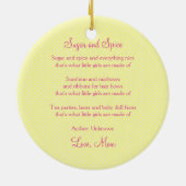 Sweet Ballerina Cupcake Celebration Keramisch Ornament (Achterkant)