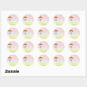 Sweet Ballerina Cupcake Celebration Ronde Sticker (Vel)