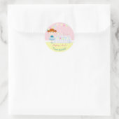 Sweet Ballerina Cupcake Celebration Ronde Sticker (Tas)