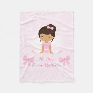 Sweet Ballerina Gepersonaliseerd Fleece Deken