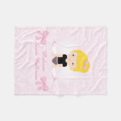 Sweet Ballerina Gepersonaliseerd Fleece Deken (Voorkant (Horizontaal))