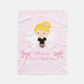 Sweet Ballerina Gepersonaliseerd Fleece Deken (Voorkant)