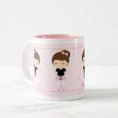 Sweet Ballerina Gepersonaliseerd Tweekleurige Koffiemok (Voorkant links)
