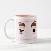 Sweet Ballerina Gepersonaliseerd Tweekleurige Koffiemok (Links)