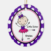 Sweet Ballerina Little Sister kerstversiering Keramisch Ornament (Links)