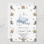 Sweet ballerina moon, baby shower kaart (Voorkant)