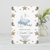 Sweet ballerina moon, baby shower kaart (Staand voorkant)