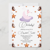 Sweet ballerina moon, uitnodiging voor baby shower (Voorkant)