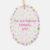 Sweet Ballerina Paars en Roze Keramisch Ornament (Achterkant)